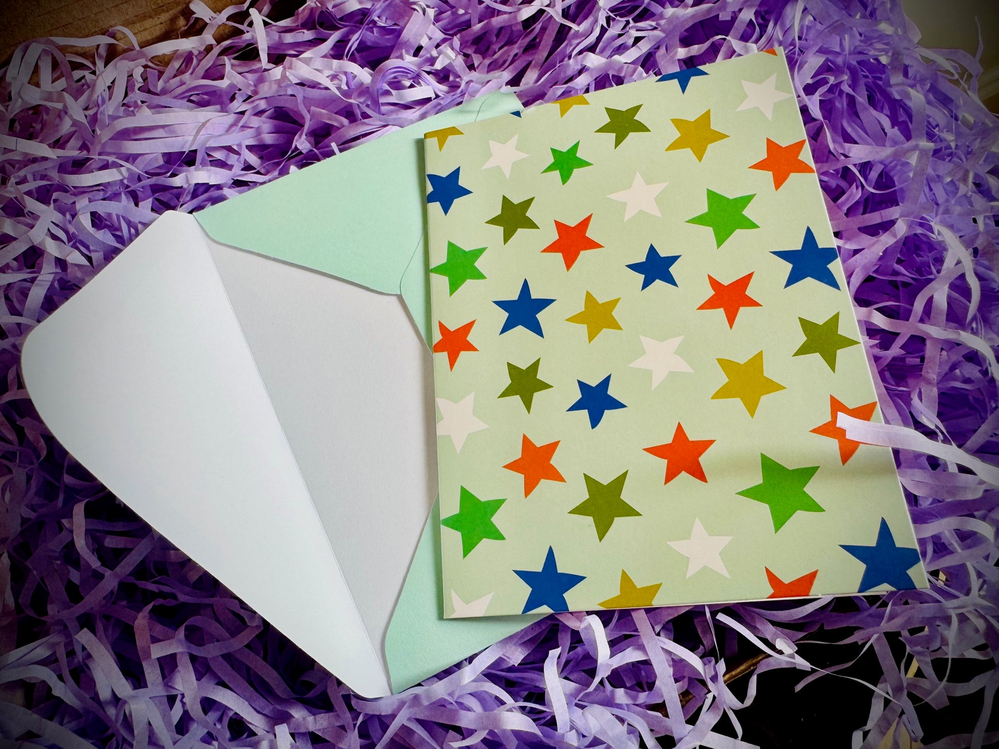 A handwritten birthday card that comes with every gift box