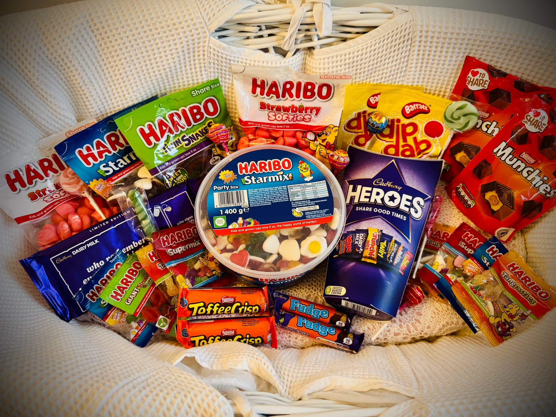Kids sweeties and chocolates gift box with handwritten card £50
