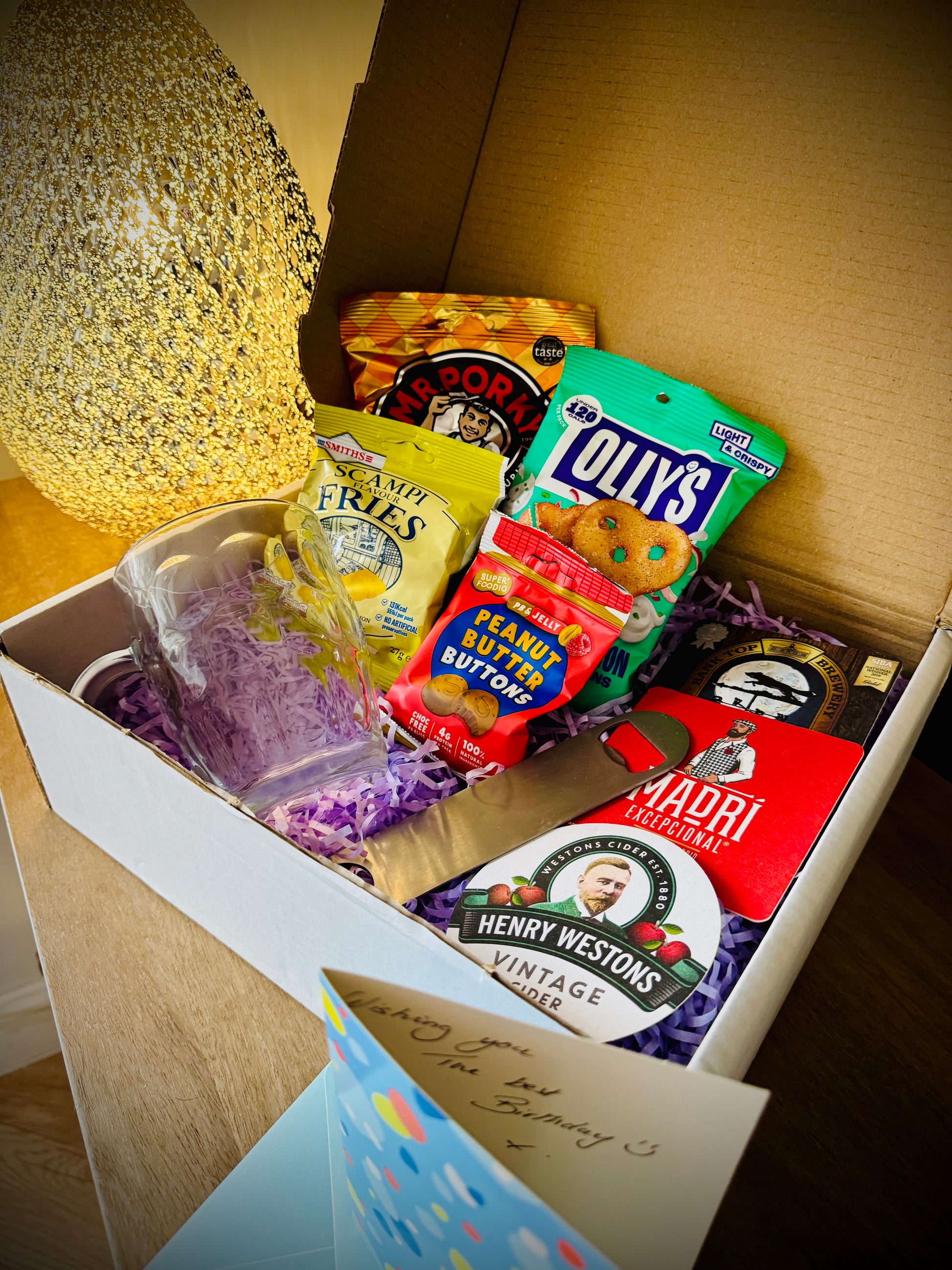 Snacks and Chill Birthday Gift Box with Handwritten Card £20