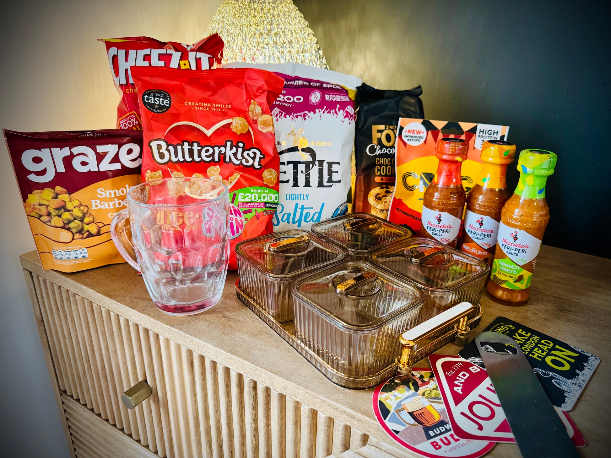 Snacks and Chill for him gift box with handwritten Card £50